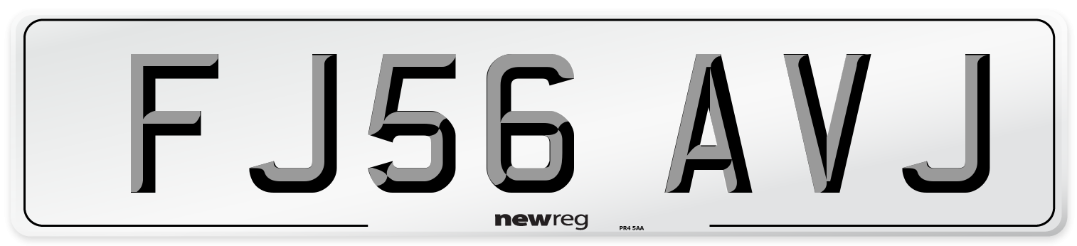 FJ56 AVJ Number Plate from New Reg